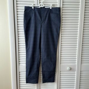 Banana Republic Blue Plaid Ankle Dress Pants